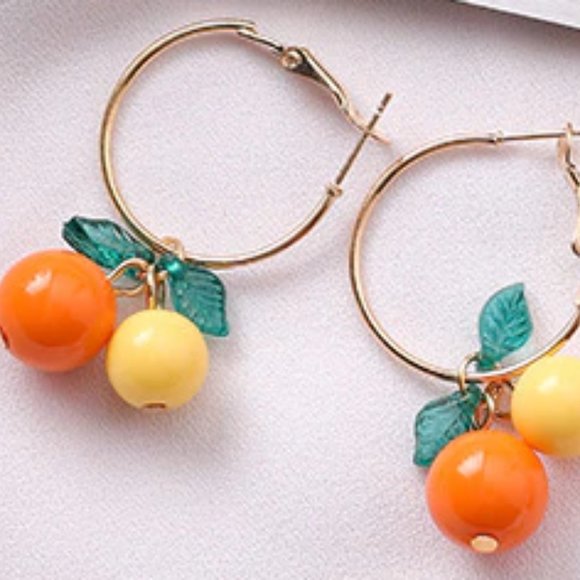 Sunkissed Fresh Florida Citrus Earrings - Picture 4 of 5